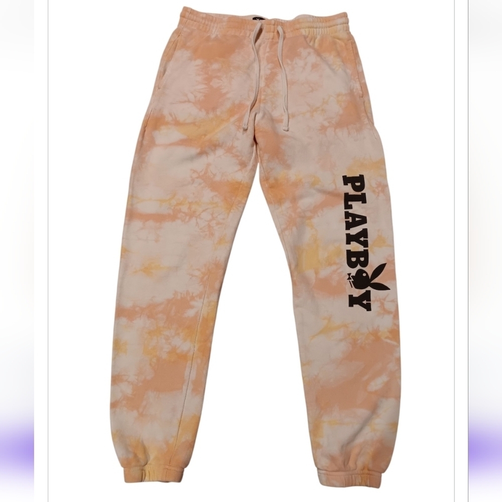Playboy Pacsun Bunny Pink Sweatpants Tie Dye Women’s Size S